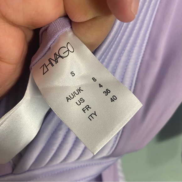 Zhivago Eye Of Horus Lilac Purple Midi Dress Size 4 Or Small - Picture 5 of 9